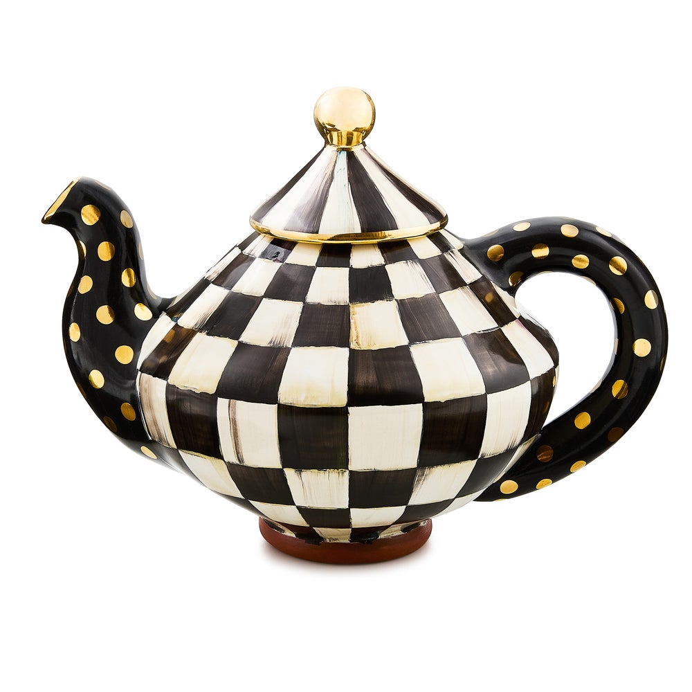 Check Ceramic Teapot - Courtly Check mackenzie-childs Panama imagen 1
