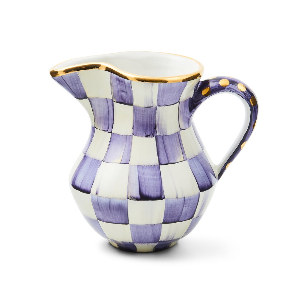 Plum Check Ceramic Creamer mackenzie-childs Panama imagen 1