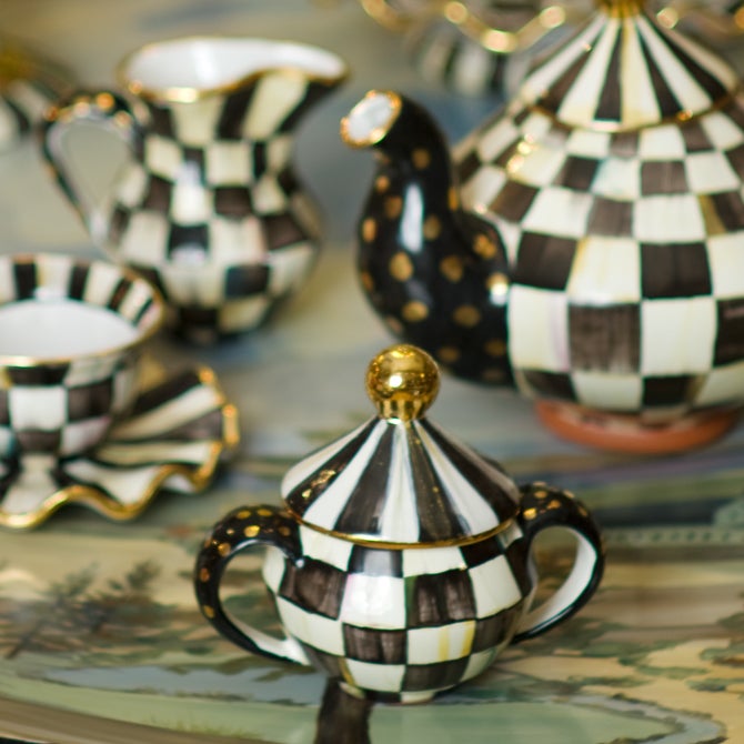 Courtly Check Ceramic Sugar Bowl with Lid image number 2