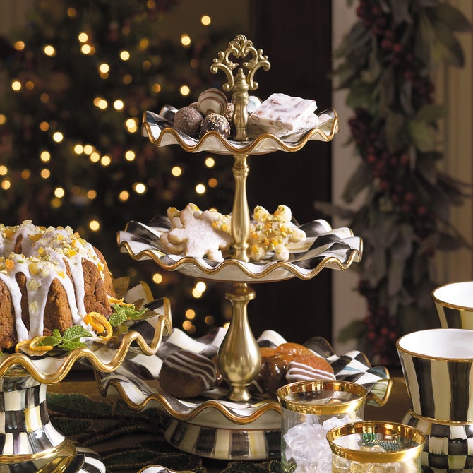 Courtly Check Ceramic Three Tier Sweet Stand image number 6