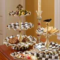 Courtly Check Ceramic Three Tier Sweet Stand