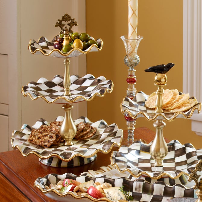Courtly Check Ceramic Three Tier Sweet Stand image number 11