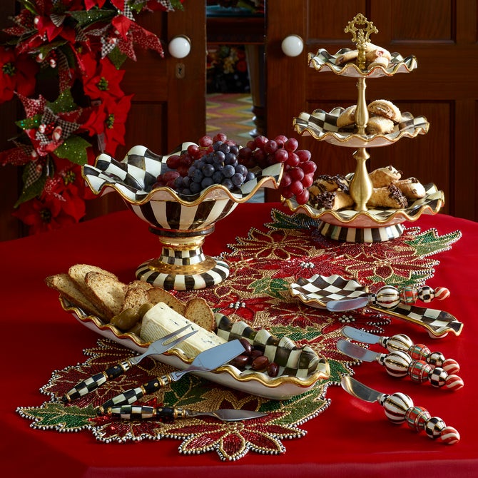 Courtly Check Ceramic Three Tier Sweet Stand image number 9