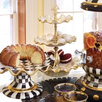 Parchment Check Three Tier Sweet Stand