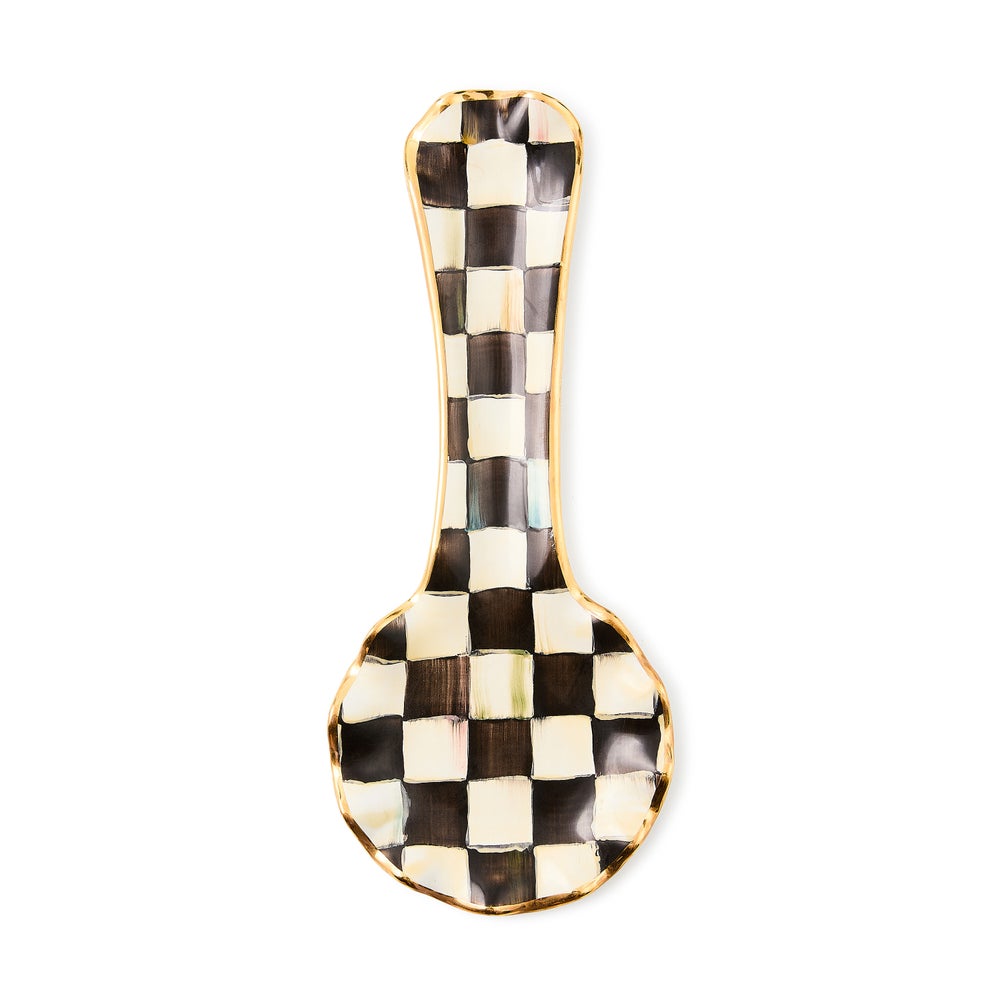 Check Ceramic Spoon Rest - Courtly Check mackenzie-childs Panama imagen 1
