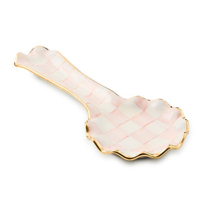 Rosy Check Ceramic Spoon Rest