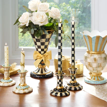 Parchment Check Great Vase