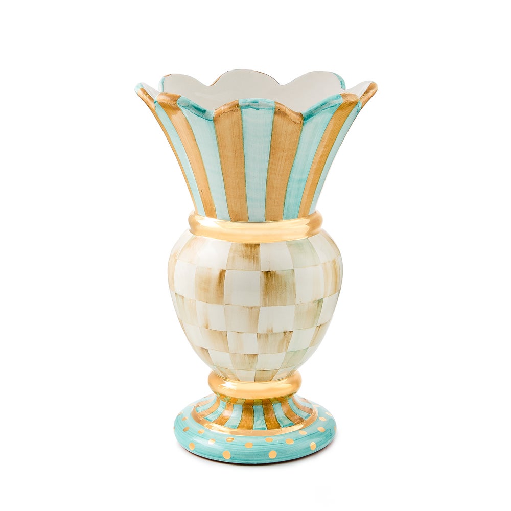 Check Great Vase - Parchment Check mackenzie-childs Panama imagen 1