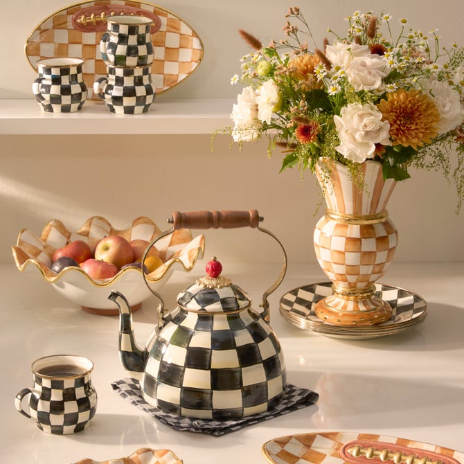 Ginger Check Ceramic Great Vase image number 5