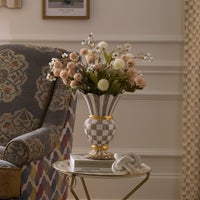 Mocha Check Ceramic Great Vase