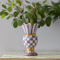 Plum Check Ceramic Great Vase