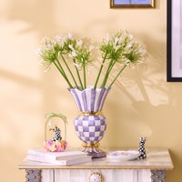 Violet Check Ceramic Great Vase