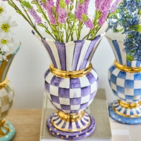 Violet Check Ceramic Great Vase