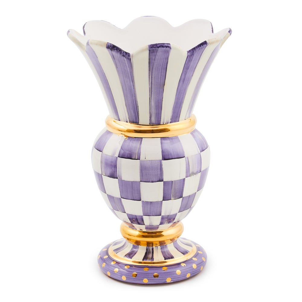 Check Great Vase - Plum Check mackenzie-childs Panama imagen 1