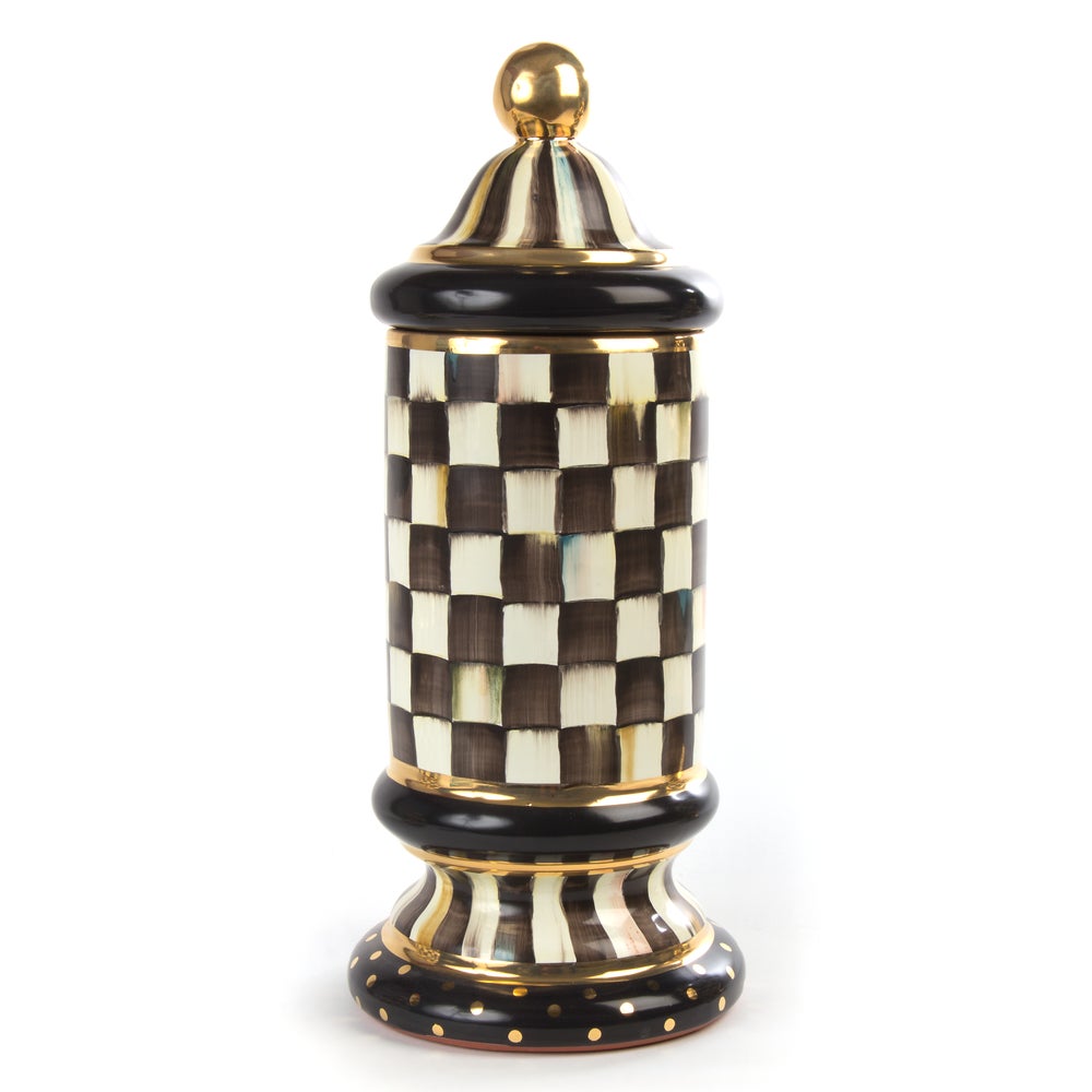 Courtly Check Ceramic Canister - Courtly Check, Column mackenzie-childs Panama imagen 1