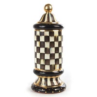 Courtly Check Ceramic Column Canister
