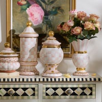 Rosy Check Ceramic Globe Canister