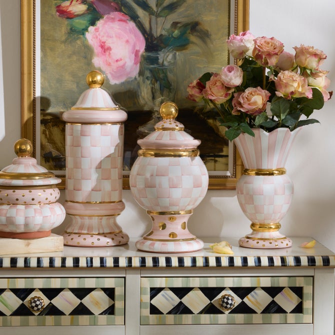 Rosy Check Ceramic Globe Canister image number 1