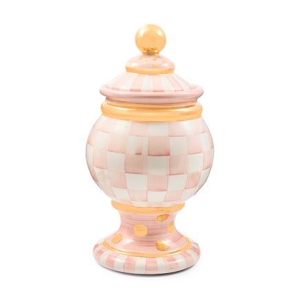 Rosy Check Ceramic Globe Canister