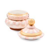 Rosy Check Ceramic Groovy Canister
