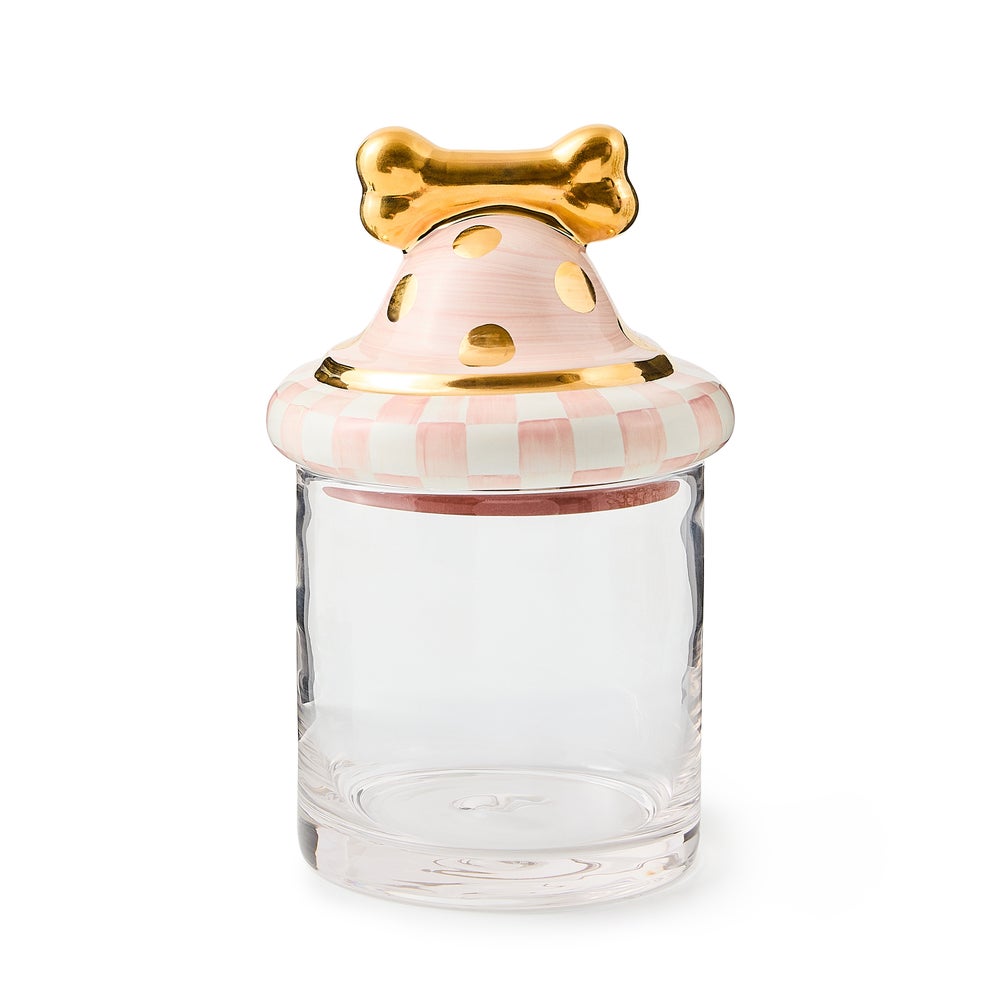 Rosy Check Canine Cookie Jar mackenzie-childs Panama imagen 1 Rosy Check Canine Cookie Jar mackenzie-childs Panama imagen 1
