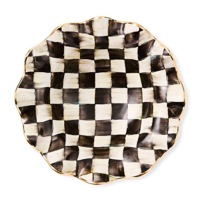 Courtly Check Medium Ceramic Fluted Serving Bowl image number 3