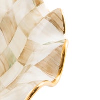 Parchment Check Medium Fluted Serving Bowl