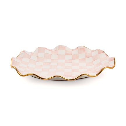 Rosy Check Ceramic Large Serving Platter