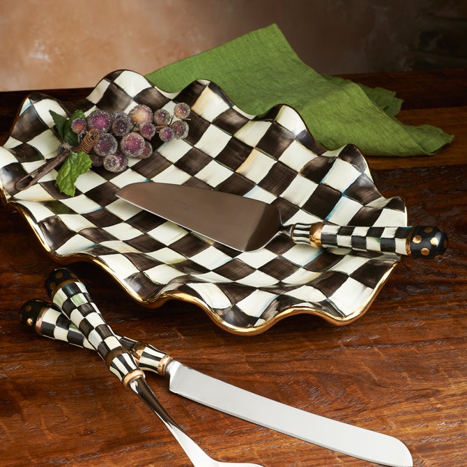 Courtly Check Ceramic Serving Platter image number 1