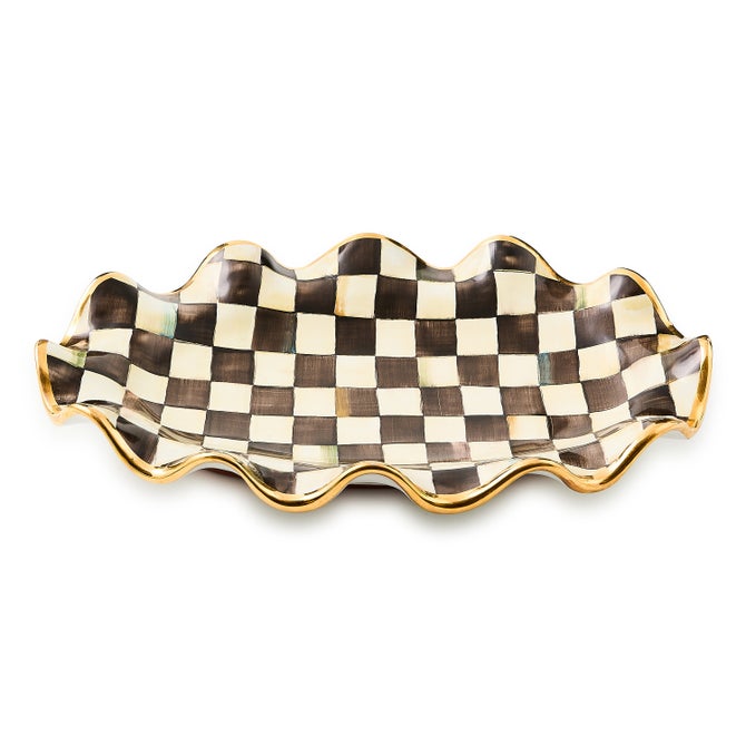 Courtly Check Ceramic Serving Platter image number 0