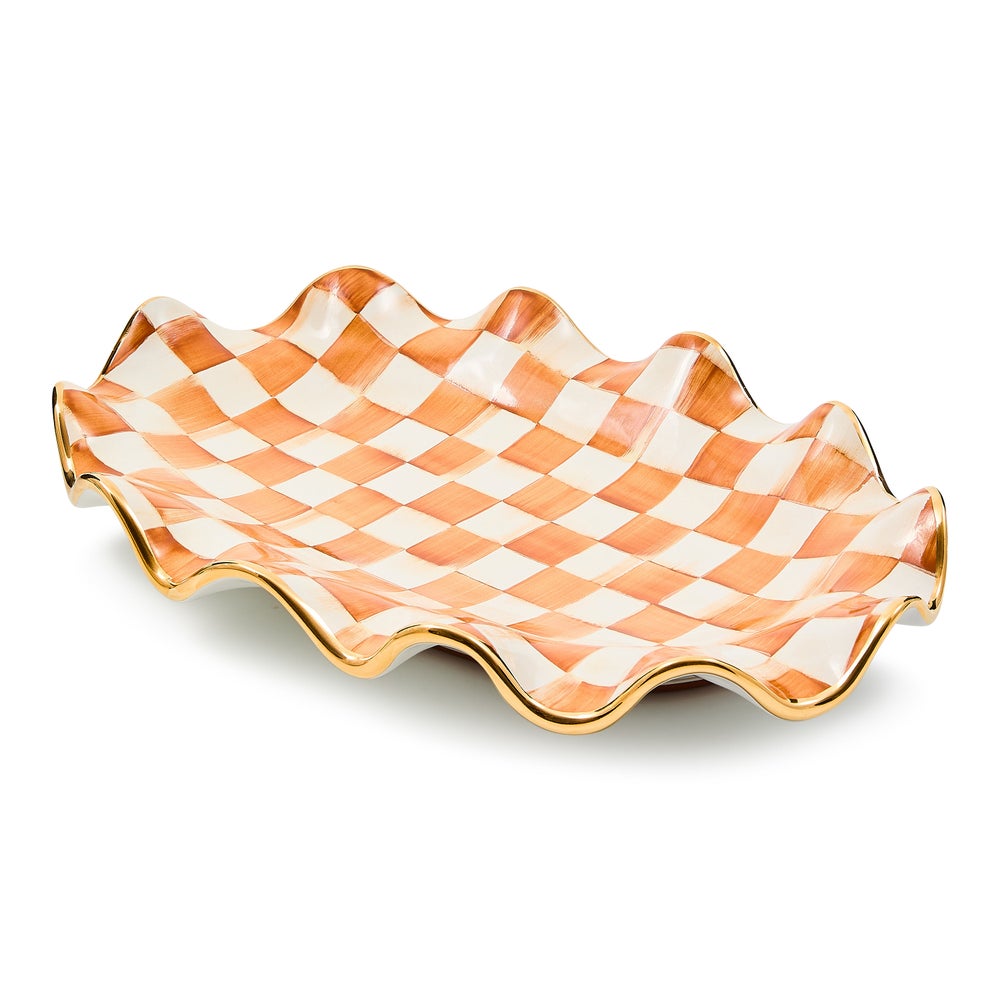 Ginger Check Ceramic Collection - Ginger Check, Serving Platter mackenzie-childs Panama imagen 1