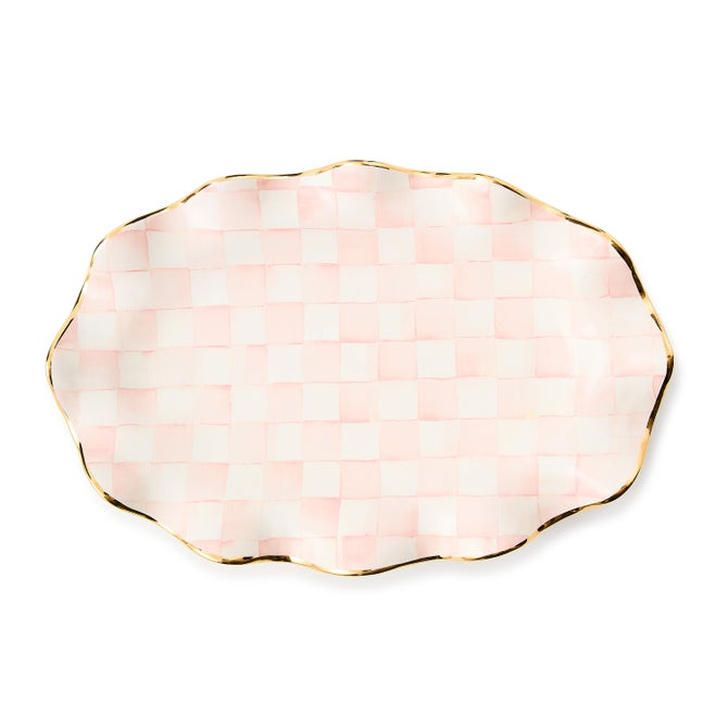 Rosy Check Ceramic Serving Platter image number 1