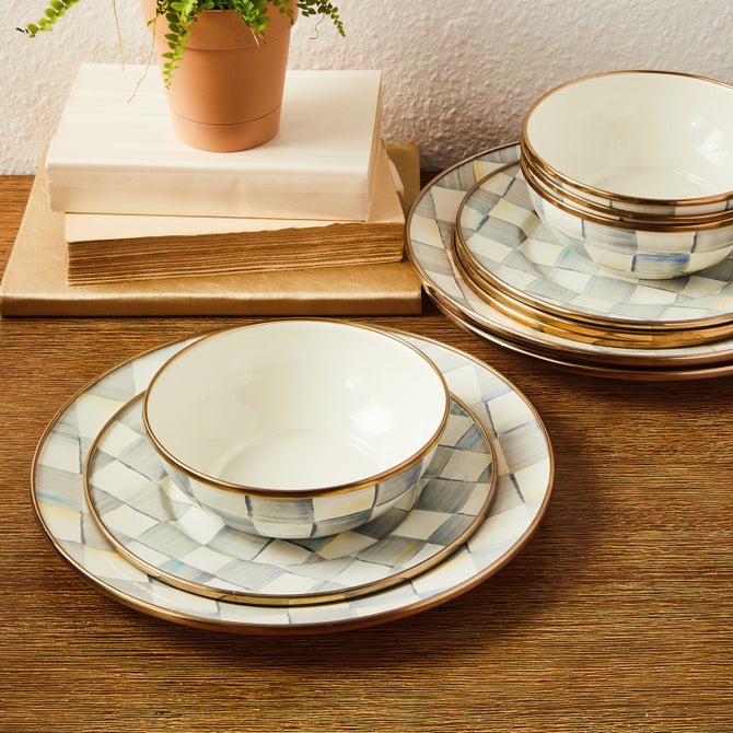 12pc Enamel Dinnerware Set image number 1
