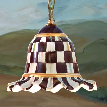 Courtly Check Small Ceramic Pendant Lamp