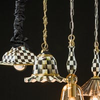 Courtly Check Small Ceramic Pendant Lamp