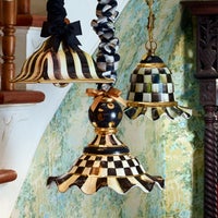 Courtly Check Small Ceramic Pendant Lamp
