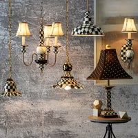 Courtly Check Small Ceramic Pendant Lamp