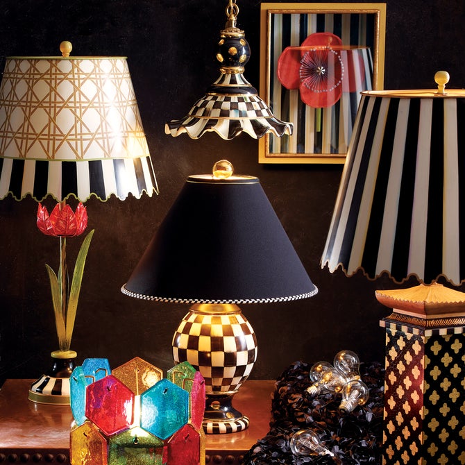 Courtly Check Medium Ceramic Pendant Lamp image number 4