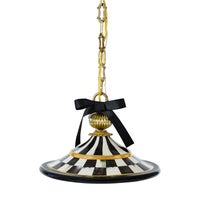 Courtly Check Flared Ceramic Pendant Lamp