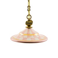 Rosy Check Flared Ceramic Pendant Lamp