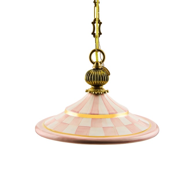 Rosy Check Flared Ceramic Pendant Lamp image number 0
