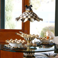 Courtly Check Ceramic Fluted Hanging Lamp