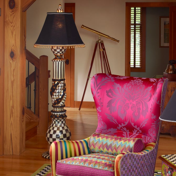 Courtly Check Ceramic Floor Lamp image number 6
