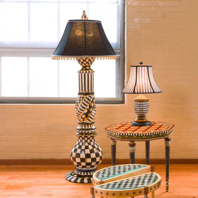 Courtly Check Ceramic Floor Lamp image number 4