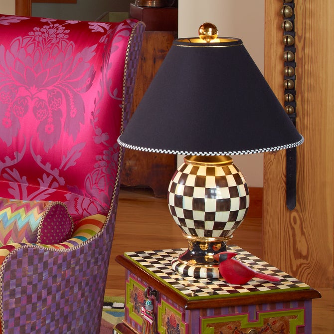 Courtly Check Ceramic Globe Lamp image number 6