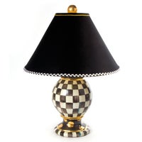 Courtly Check Ceramic Globe Lamp
