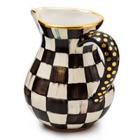 Courtly Check Ceramic Portly Pitcher