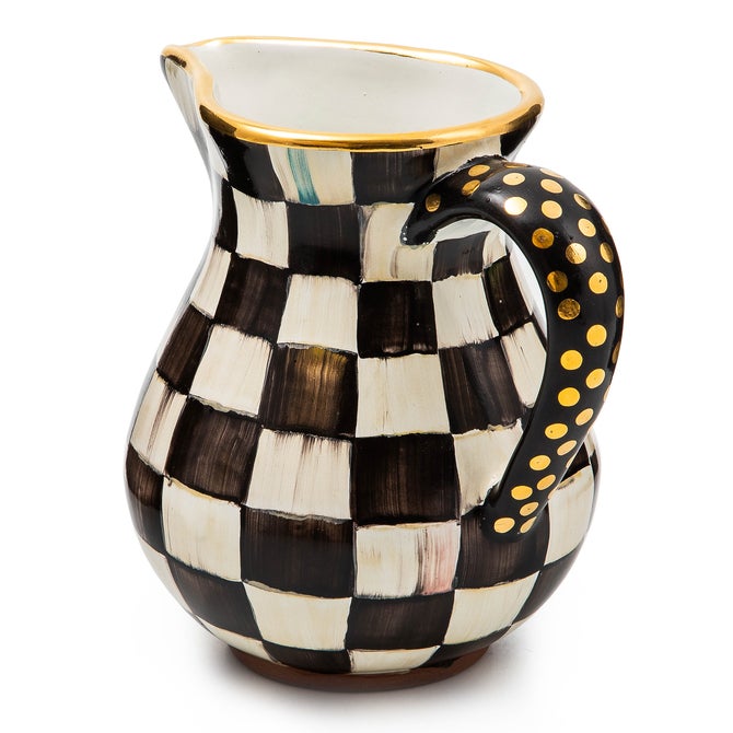 Courtly Check Ceramic Portly Pitcher image number 2