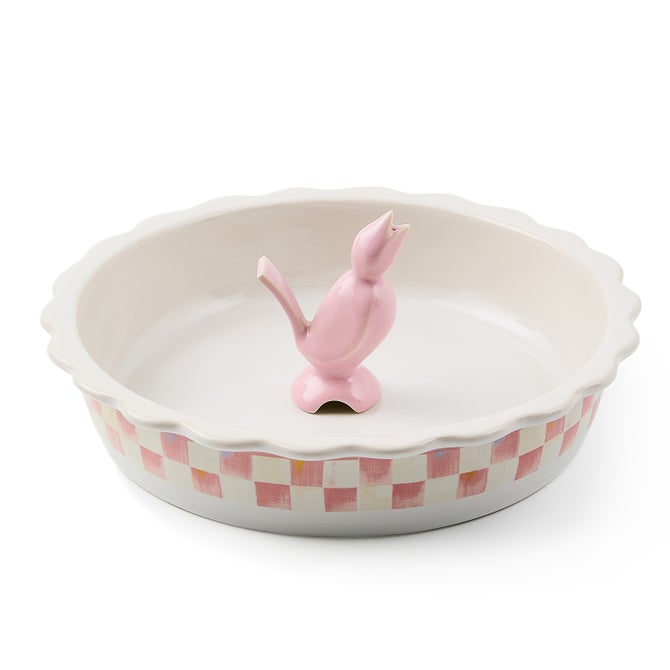 Rosy Check Everyday Pie Plate with Pie Bird image number 0