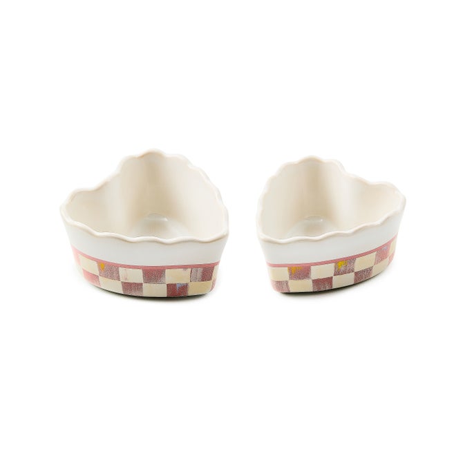 Rosy Check Everyday Heart Ramekins, Set of 2 image number 0